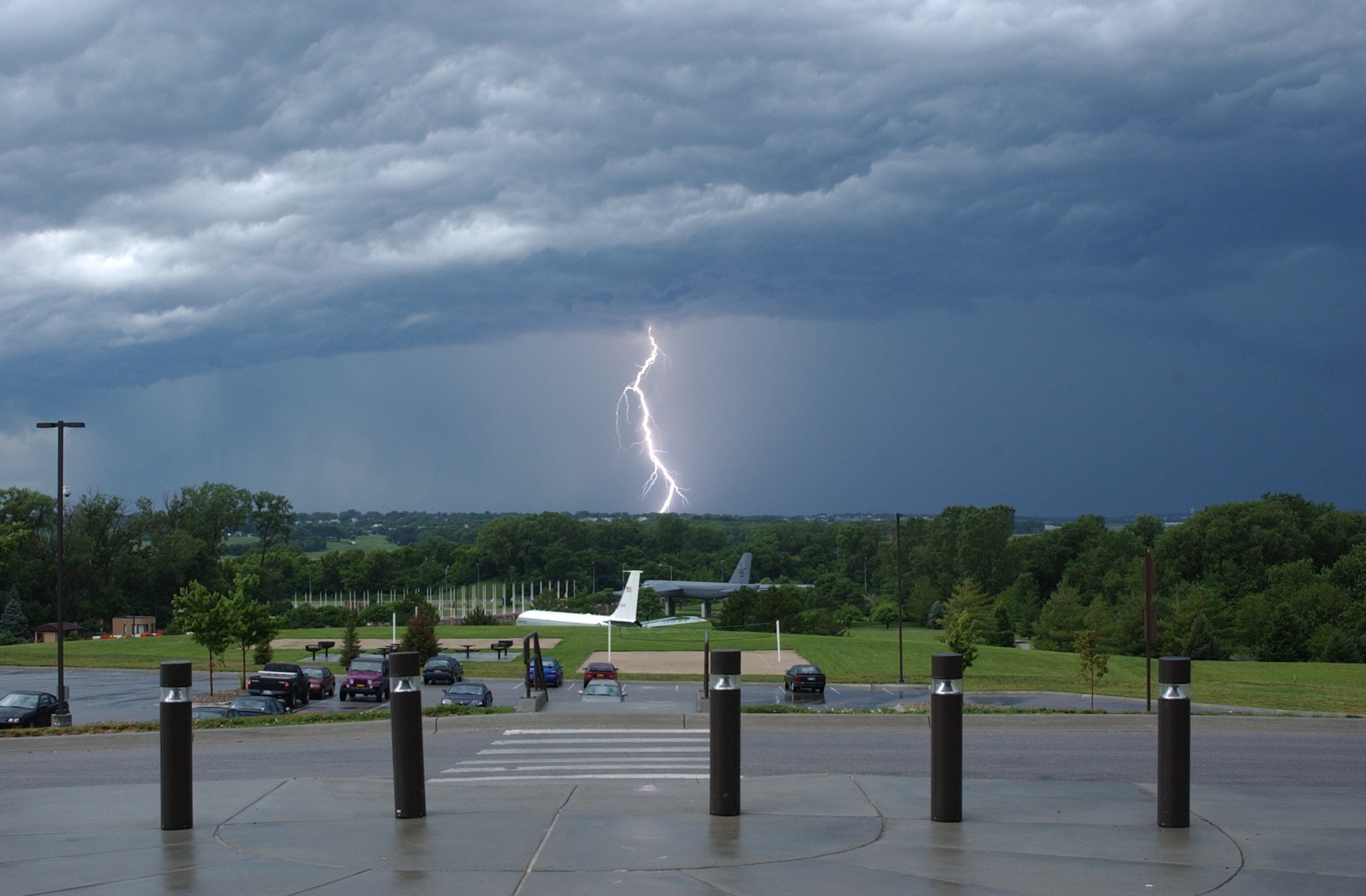 OFFUTT AIR FORCE BASE, Neb. - Severe weather, which includes lightening, hail and tornadoes,  can cause significant damage and loss of life.  Nebraska, located in what is known as "tornado alley," experienced 39 tornados, softball-sized hail and winds of more than 90 mph in 2009.  U.S. Air Force photo by Airman 1st Class Amanda Dick 