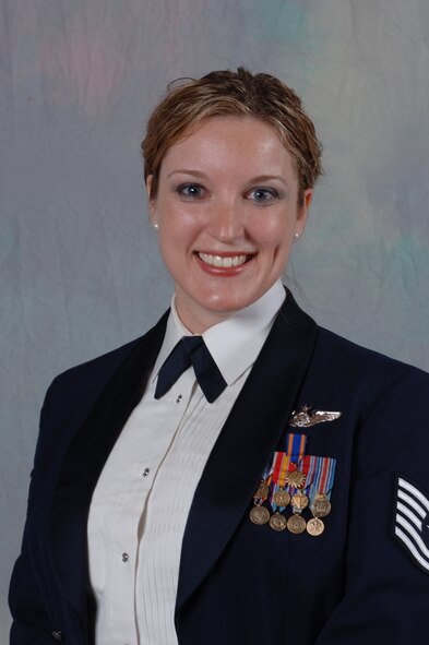 WRIGHT-PATTERSON AIR FORCE BASE, Ohio - Tech. Sgt. Elizabeth Brothers, 445th Aeromedical Evacuation Squadron, won the Dream of Flight scholarship given by the Women Military Aviators at the 21st Annual Women in Aviation International conference Feb. 27. (U.S. Air Force photo/John Riedel)