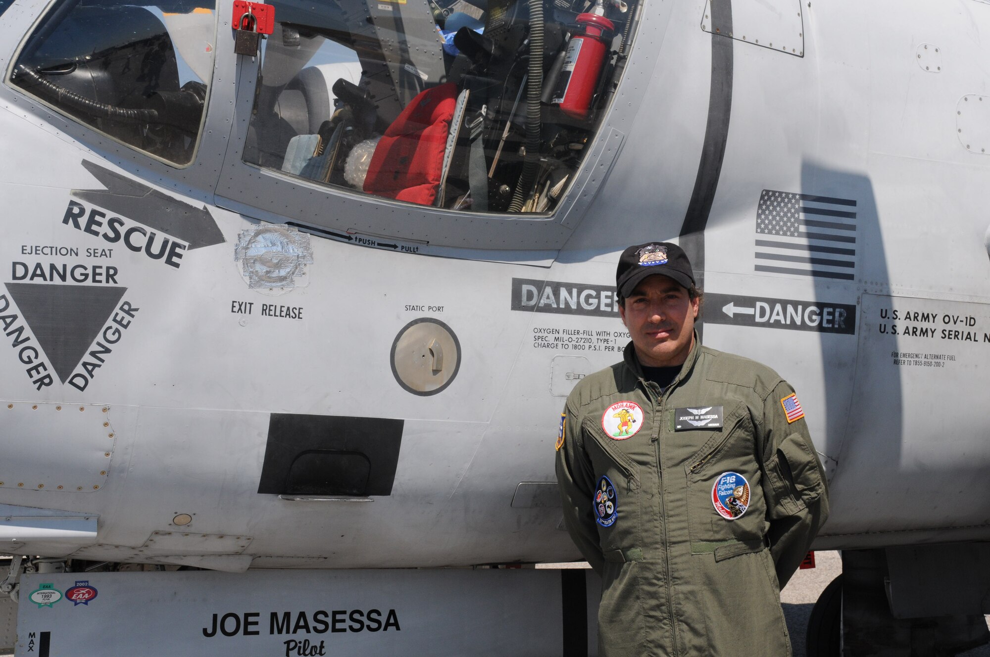 Dr. Joseph Masessa showcases his OV-1 Mohawk surveillance and reconnaissance aircraft as a static display at Airfest, MacDill Air Force Base’s annual air show March 20, 2010. Dr. Masessa’s Mohawk is one of only 15 flyable Mohawks worldwide.  