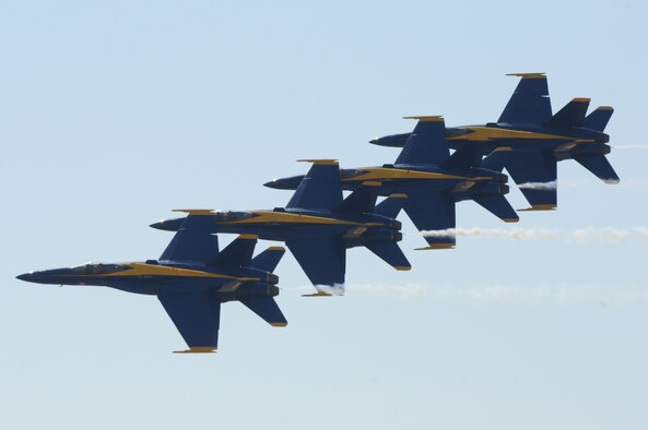 The Blue Angels, the U.S. Navy's flight demonstration team, performed at AirFest, MacDill Air Force Base's annual air show March 20-21, 2010. (U.S. photo by Tech. Sgt. Denise Hauser)