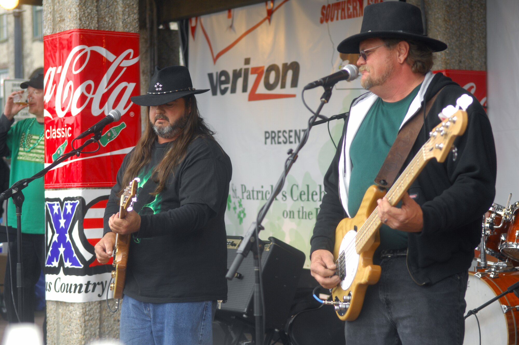 SAVANNAH, Ga. -- A local Battle of the Bands winner performs for the post-parade festivities in Savannah, Ga. March 17 for their St. Patrick's Day festival. Post-parade festivities included a wide variety of activities including music, games and dancing. (U.S. Air Force photo/Airman 1st Class Daniel Phelps)