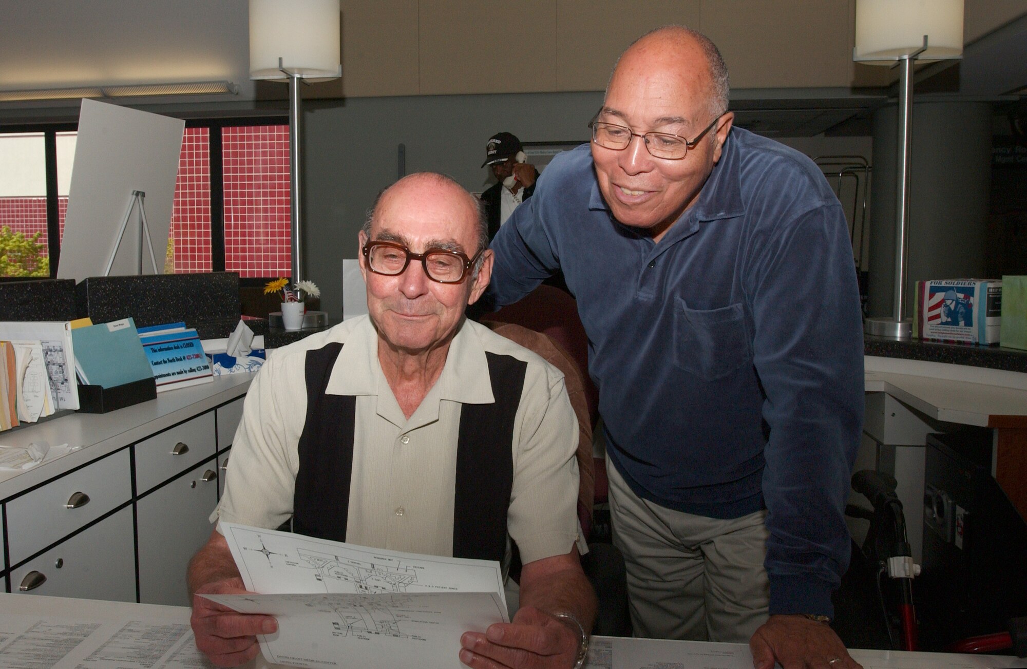 Volunteers help staff the North and South Information counters at David Grant USAF Medical Center Monday through Friday during normal business hours except weekends and federal holidays. (U.S. Air Force photo / SrA Lilliana E Moreno-Miranda)