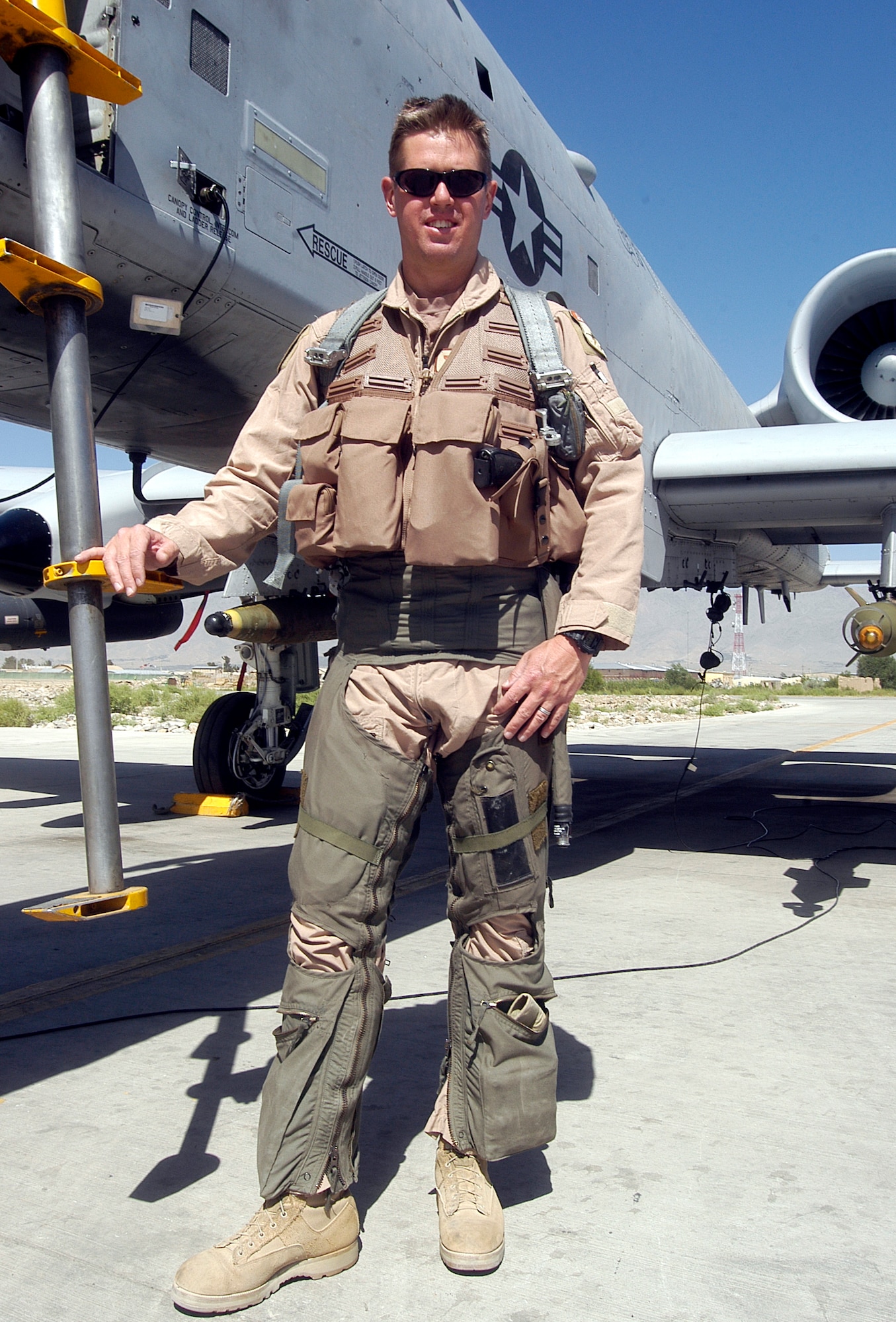 Maj. Steve Nester, an A-10 Thunderbolt II pilot with the 303rd Fighter Squadron at Whiteman Air Force Base, Mo., guided a civilian pilot to a safe landing in Springfield, Mo., March 11, 2010, after the civilian pilot radioed he was low on fuel and unable to make a landing due to bad weather.  The 303rd FS is part of the 442nd Fighter Wing, an Air Force Reserve unit at Whiteman AFB. (U.S. Air Force photo)