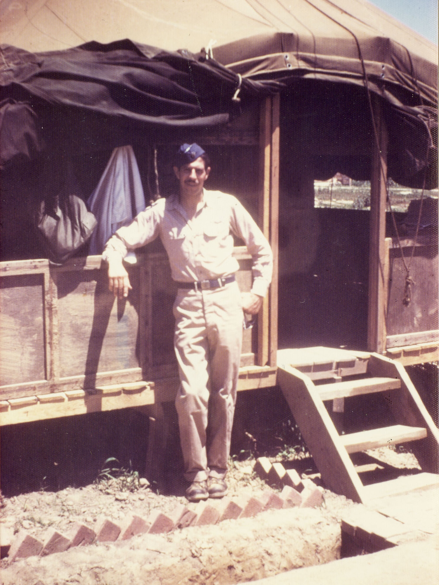 Lt. Col. Bruce Hinton at Suwon Air Base in the summer of 1951. (U.S. Air Force photo)