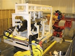 An Inlet Duct Robotic Drilling cell at work 
(AFRL image)