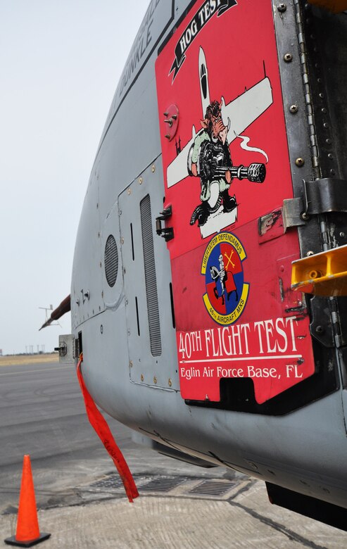 An A-10C Thunderbolt II from the 40th Flight Test Squadron awaits its groundbreaking flight as the first all-engine flight of an aircraft powered solely on a biomass-derived jet fuel blend.  The flight took place March 25 at Eglin Air Force Base, Fla.   (U.S. Air Force photo/Samuel King Jr.)