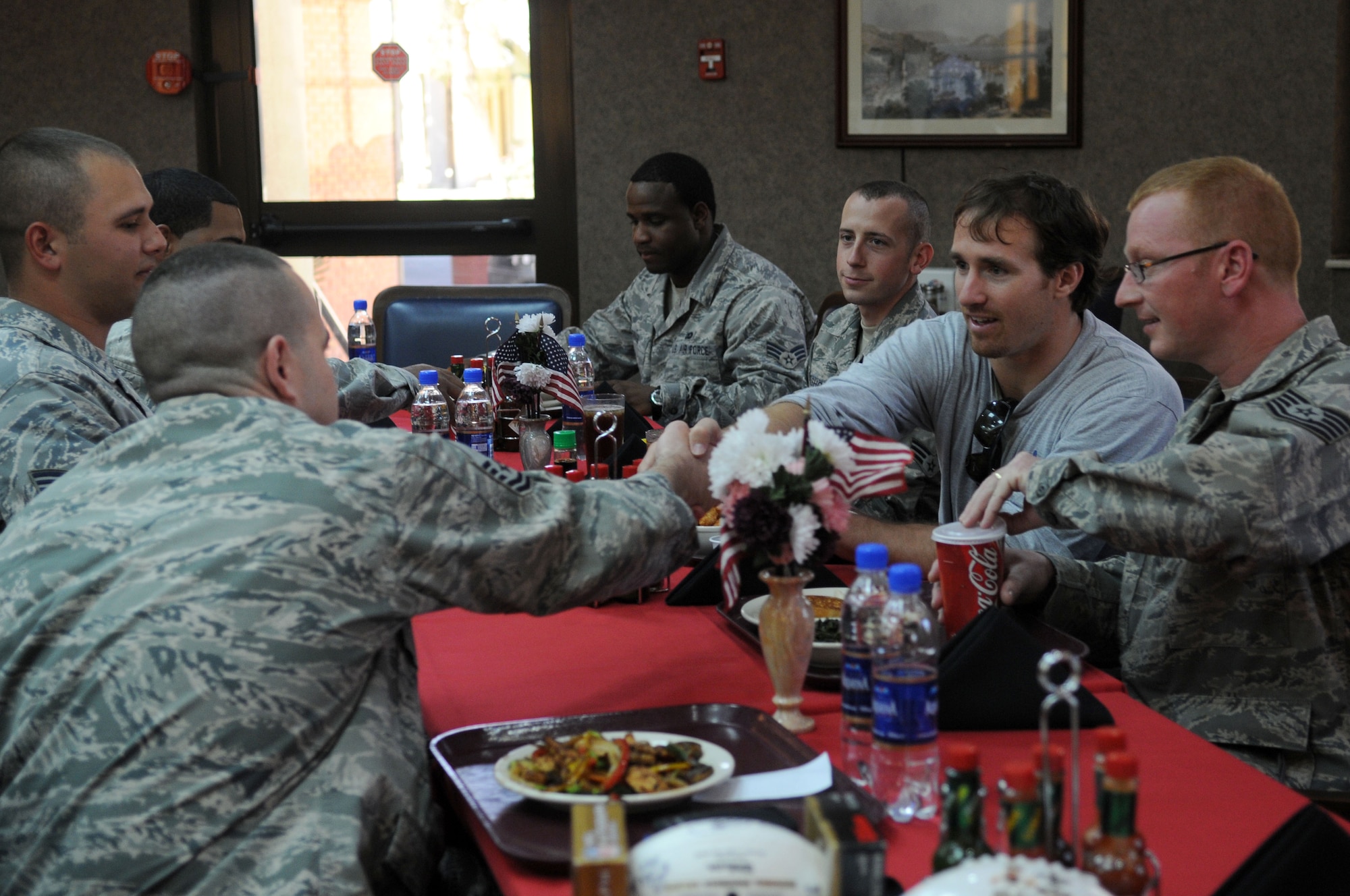 USO Tour Veteran/New Orleans Saints Quarterback Drew Brees Leads Team in  Taking Home Football's Most Coveted Trophy · United Service Organizations