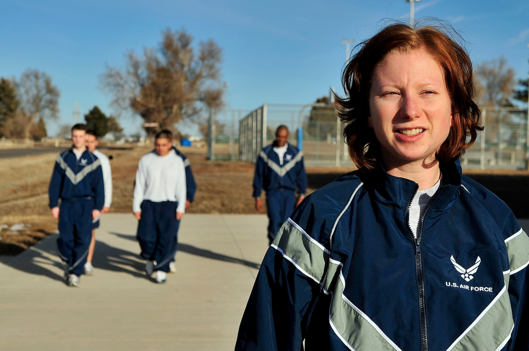 BUCKLEY AIR FORCE BASE, Colo. -- Senior Airman Kristin Porter, Air Force Technical Applications Center Detachment 45, waits to take command of her marching flight at Buckley Airman Leadership School March 1. ALS trains today's Airmen to become tomorrow's leaders. (U.S. Air Force photo by Senior Airman Kathrine McDowell)