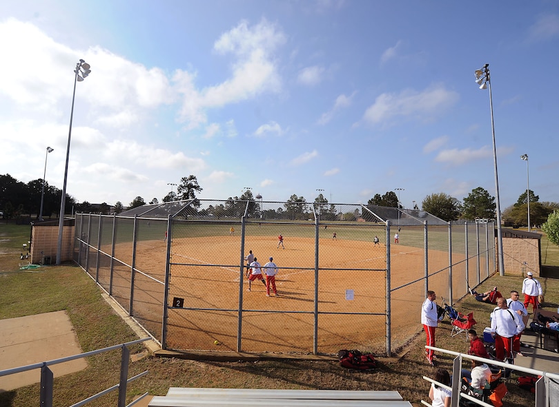 MOODY AIR FORCE BASE, Ga. -- A "Battle of the Base" softball tournament takes place March 27. This event was a fundraiser for the varsity men's base softball team to buy new uniforms and equipment as well as alleviate the cost of travelling to different tournaments. It was open to intramural teams as well as individually formed teams. (U.S. Air Force photo Airman 1st Class Joshua Green)