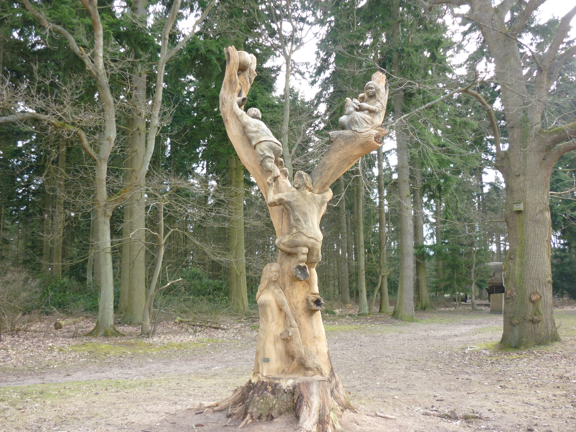 While visiting the High Lodge Community Centre in Thetford Forest, one can view a number of tree sculptures including this one carved by Ben Loughrill. (Photo taken by 2nd Lt. Ashley Skillman, 48th Fighter Wing Public Affairs) 