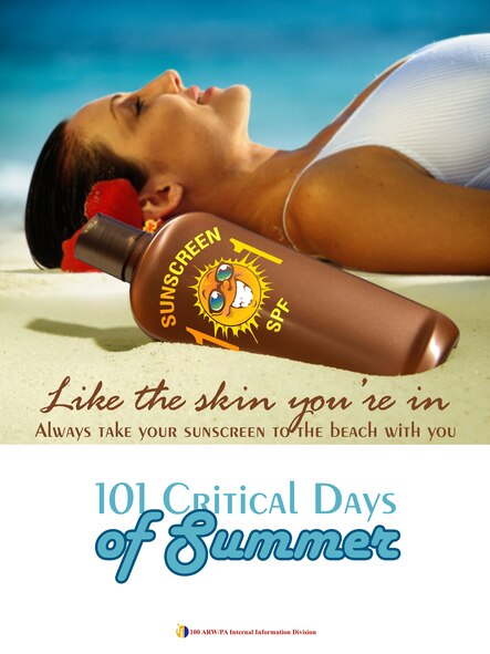 Like the skin you're in. The poster was produced as part of the 101 Critical Days of Summer campaign. (U.S. Air Force graphic by Gary Rogers)