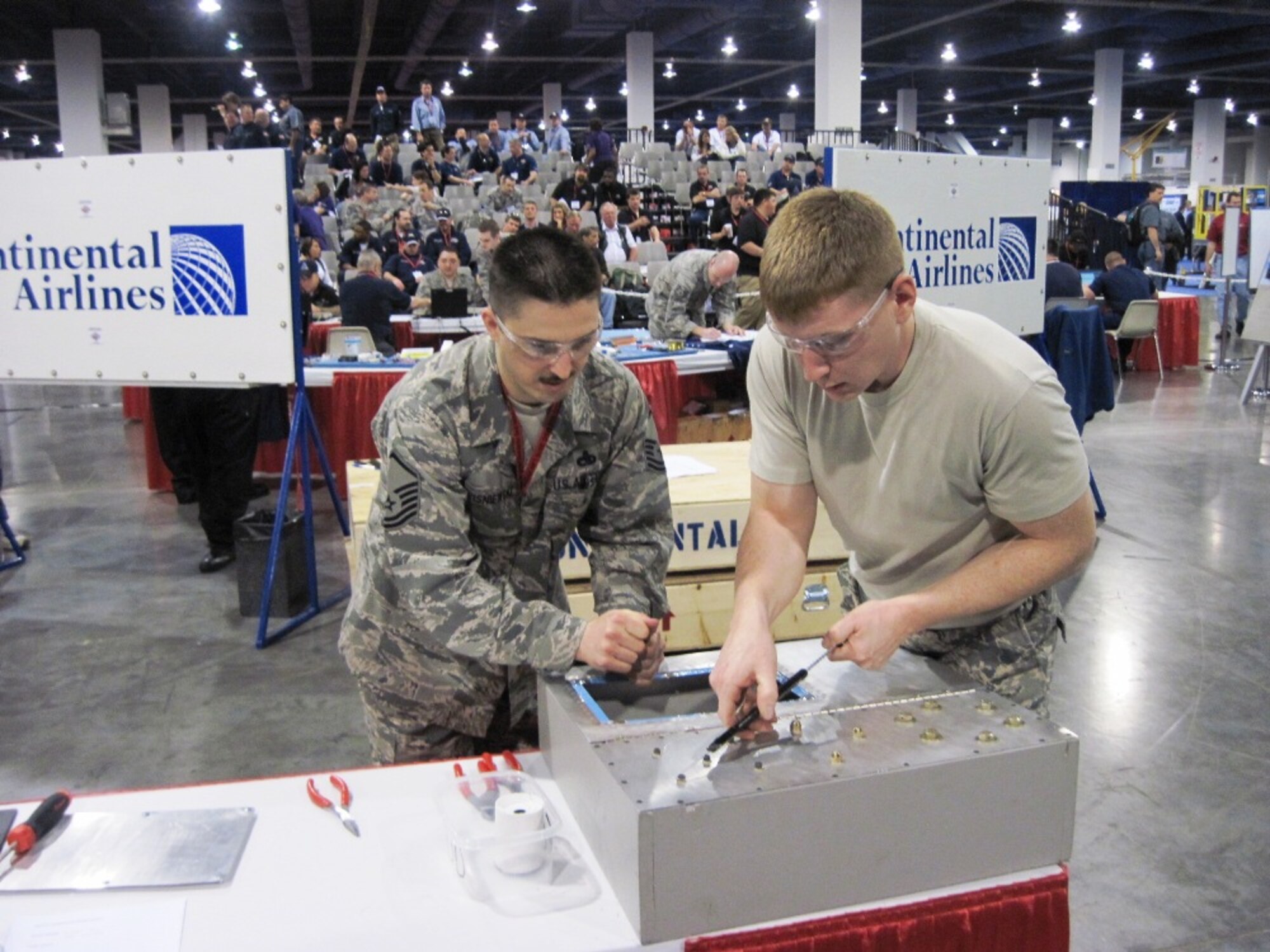 McChord Field Airmen work on an event at the maintenance skills competition. (Courtesy photo)