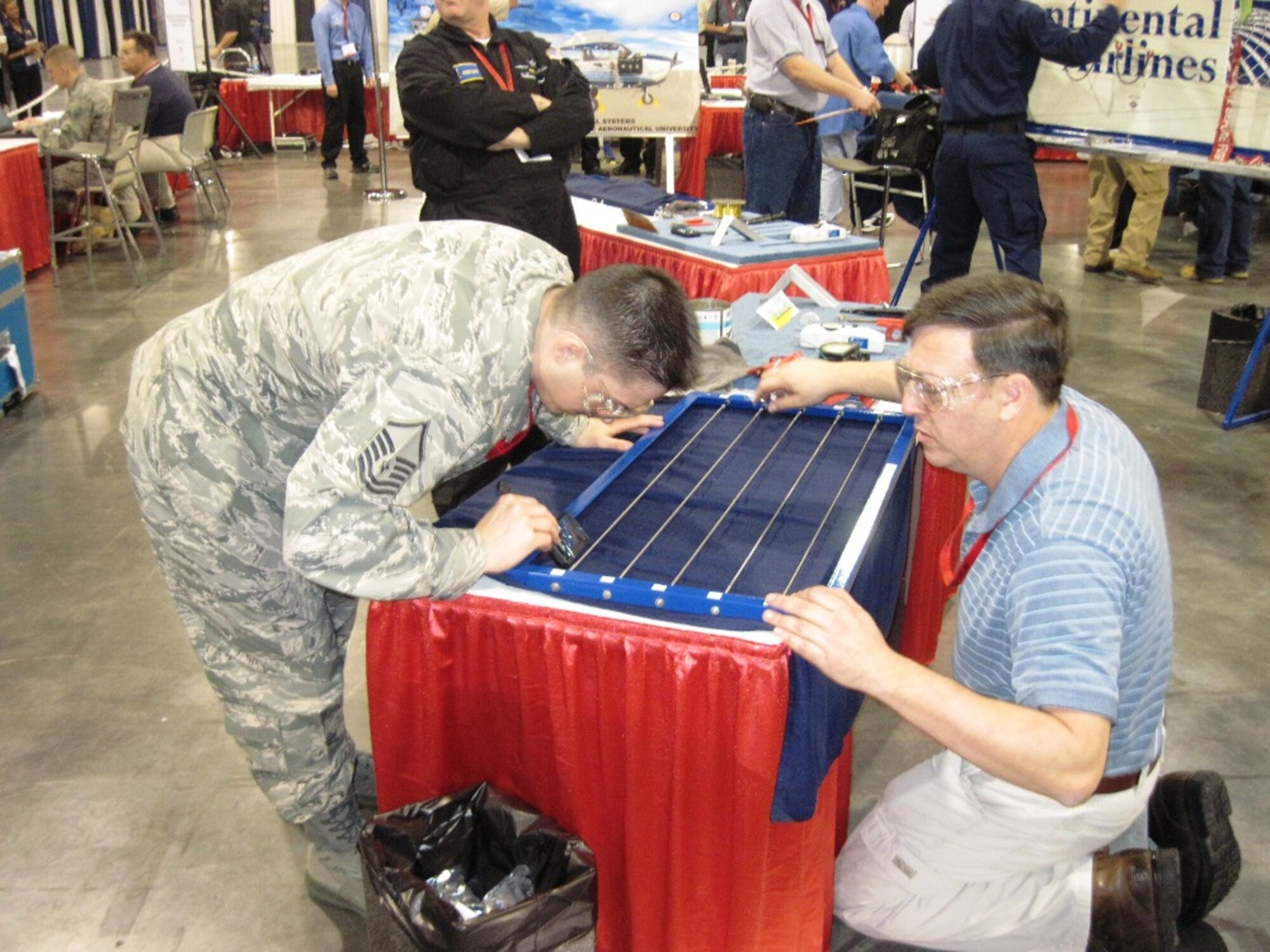 McChord Field maintenance team members work on an event during the maintenance skills competition. (Courtesy photo)