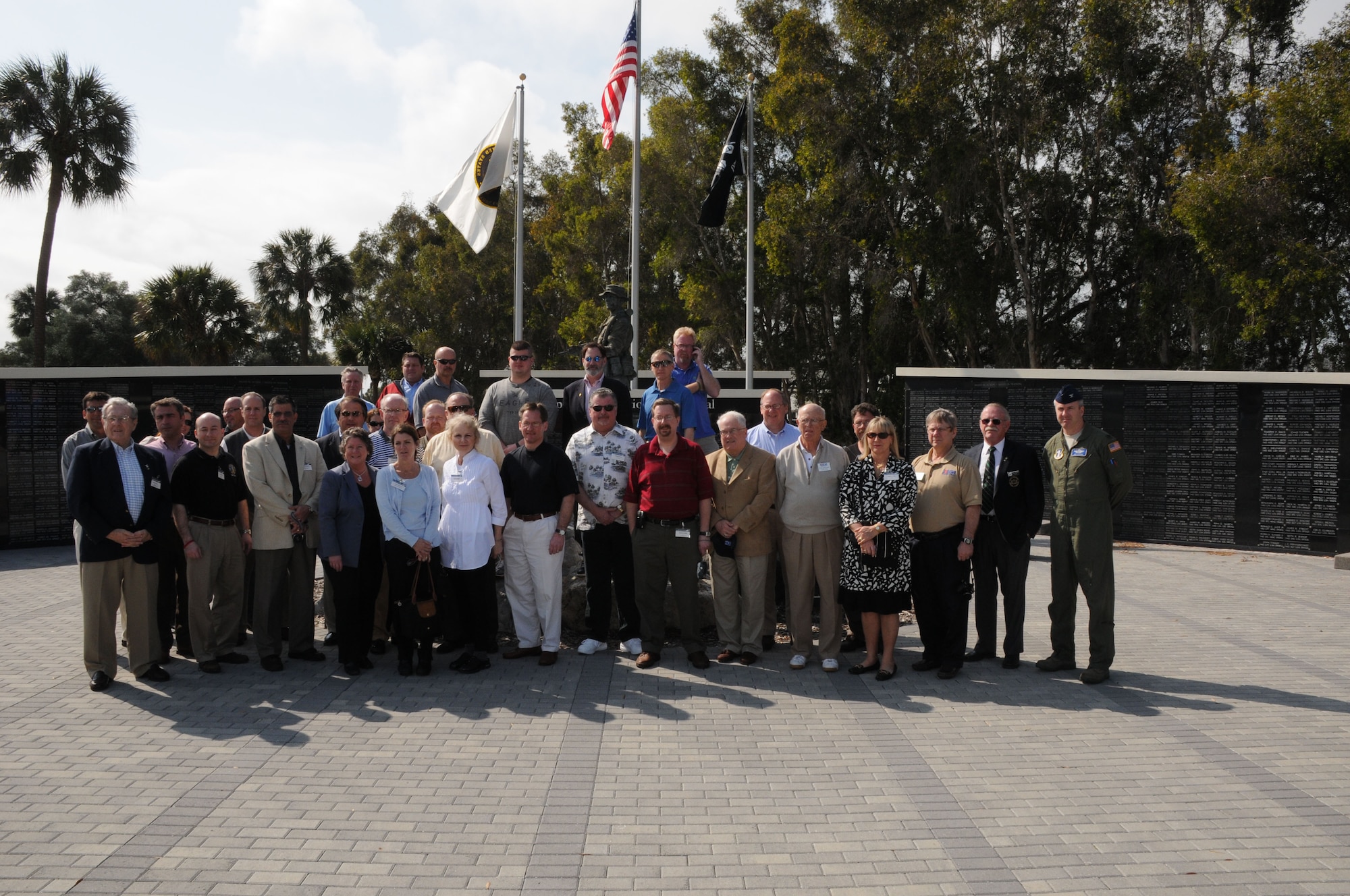 During a recent ESGR trip, local Niagara and Erie county employers had the opportunity to tour The United States Special Operations Command at MacDill Air Force Base, Tampa Fla. Above the group posed in front of The Special Operations Memorial located at MacDill AFB. The Memorial honors Special Operation members that have paid the ultimate price in preserving the freedoms and liberties that all Americans have become accustomed to. (U.S. Air Force photo/Senior Master Sgt. Ray Lloyd)