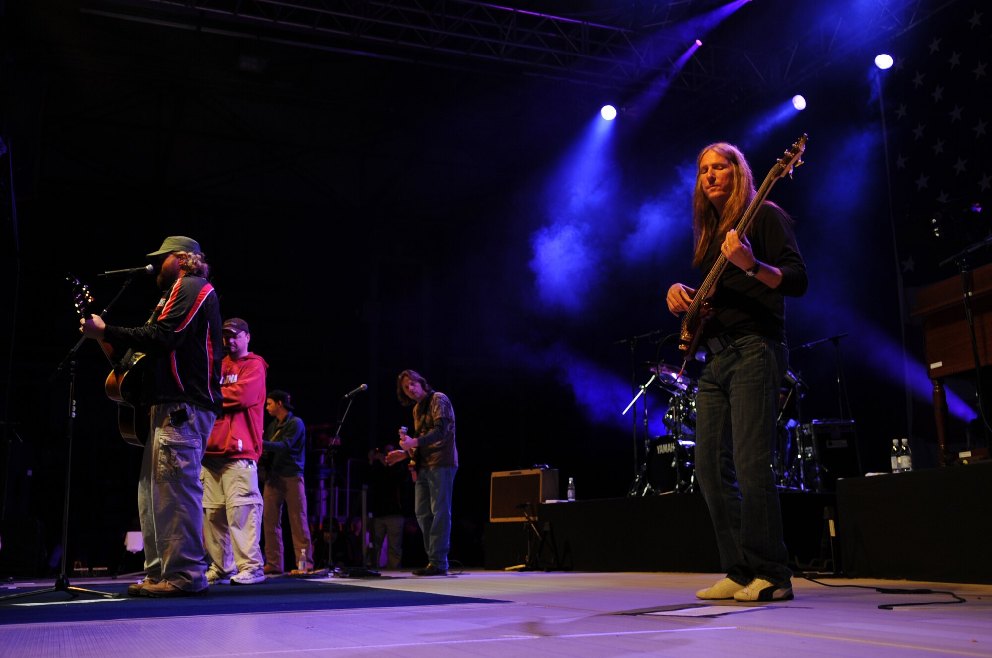 Toby Keith, singer, songwriter and entertainer, performs during a concert, Ramstein Air Base, Germany, May, 1, 2010. The Toby Keith concert, sponsored by the United Services Organization and Armed Forces Entertainment, was designed to entertain and help boost the morale of troops and their families. Toby Keith will be making stops throughout Germany, Korea and the Persian Gulf during his 14-day country tour. (U.S. Air Force Photo by Airman 1st Class Caleb Pierce)