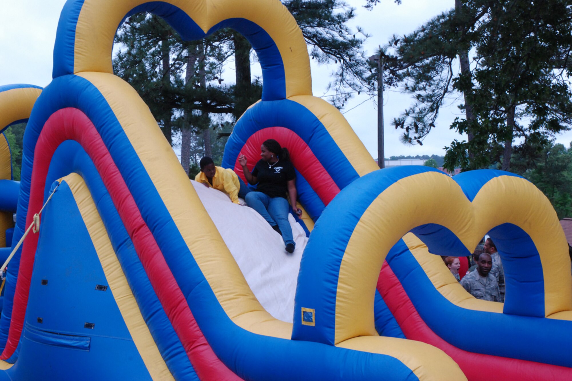 Military members and their families attend the annual wing family day here May 1. Family Day is an opportunity for families to show their thanks and support to reserve members. (US Air Force photo/Staff Sgt. Samuel Hunt)