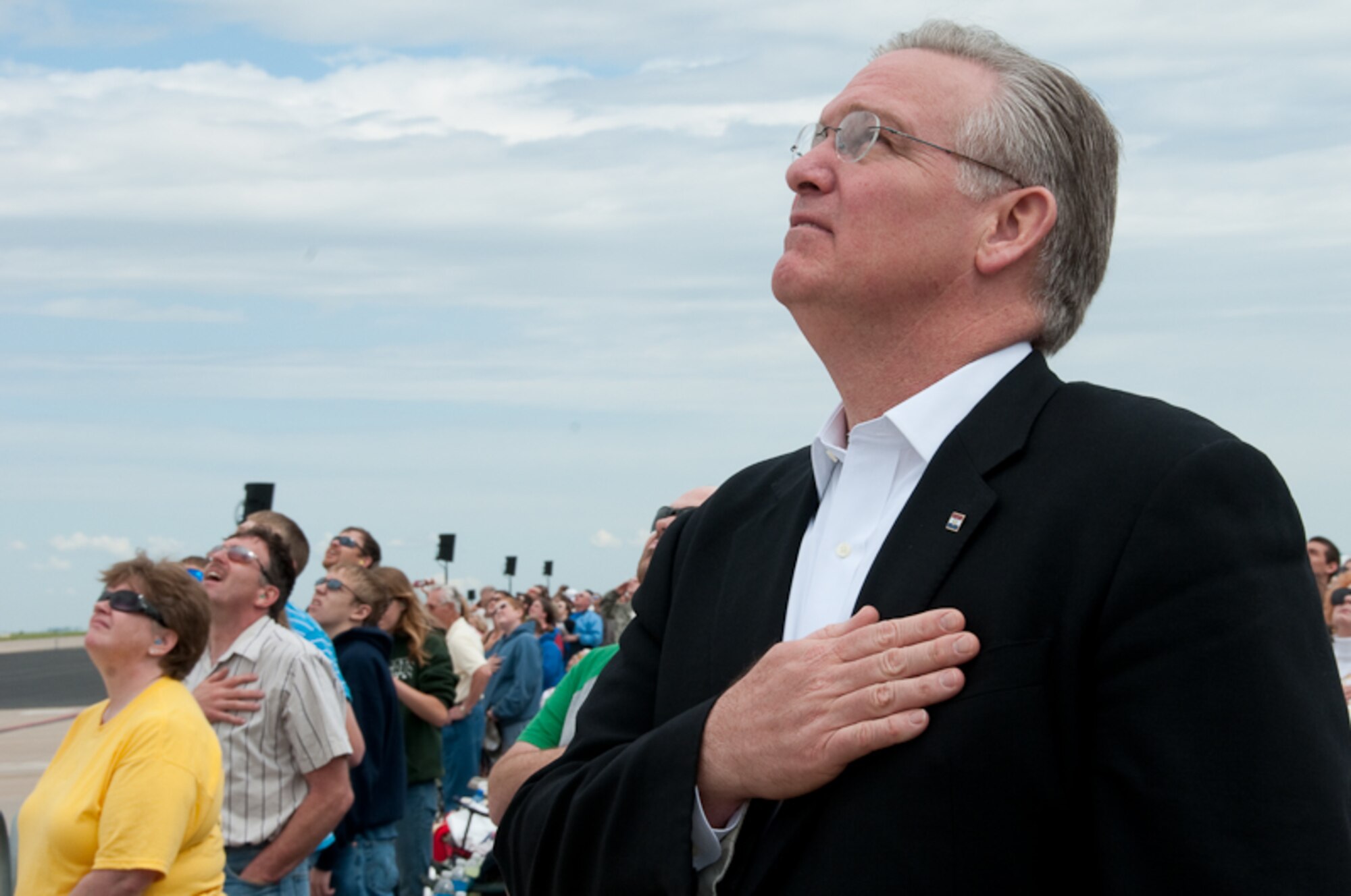 On Sunday, May 2nd, 2010 the govenor of Missouri, Jay Nixon, and the Adjudent General of Missouri National Guard, Steven Danner, pay a visit to the 139th Airlift Wing, in St. Joseph, Mo., to see the Sound of Speed Air Show. (Photo by Airman 1st Class Kelsey Stuart/Released)