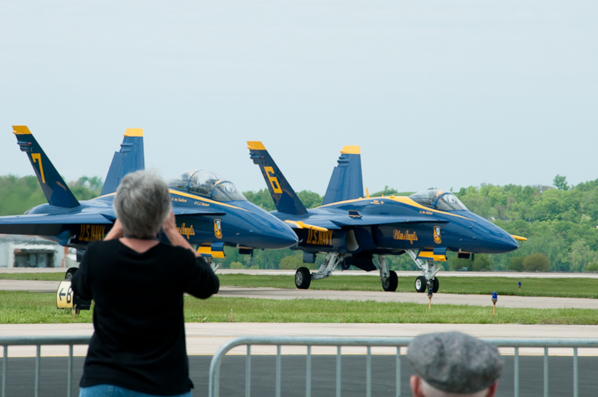 The 139th Airlift Wing hosts the Sound of Speed Air Show on the base in St. Joseph, Mo., Friday, April 30, 2010.  The star of the Air Show is the Navy's Blue Angels.  (Photo by Airman 1st Class Kelsey Stuart/Released)