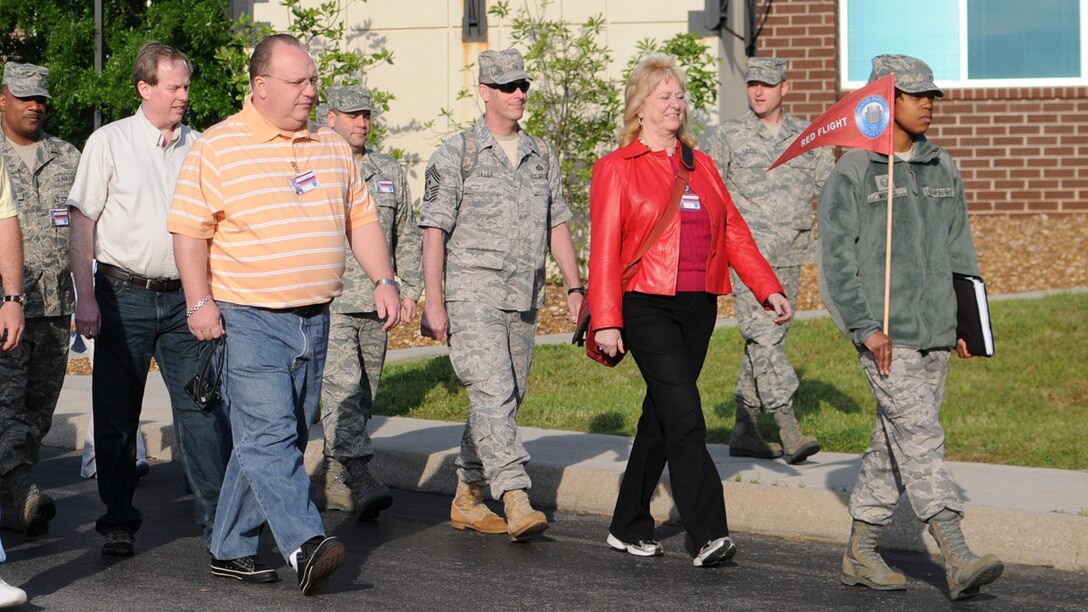 McGHEE TYSON AIR NATIONAL GUARD BASE, Tenn. -- Military and civic leaders from eleven northeastern states participate in the National Guard Bureau sponsored Business and Industry Days event at The I.G. Brown Air National Guard Training and Education Center here, April 29, 2010. The three-day event is designed to give business and industry leaders a better understanding of the responsibilities of citizen Airmen. (U.S. Air Force photo by Master Sgt. Kurt Skoglund/Released)