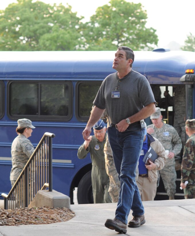 McGHEE TYSON AIR NATIONAL GUARD BASE, Tenn. -- Military and civic leaders from eleven northeastern states participate in the National Guard Bureau sponsored Business and Industry Days event at The I.G. Brown Air National Guard Training and Education Center here, April 29, 2010. The three-day event is designed to give business and industry leaders a better understanding of the responsibilities of citizen Airmen. (U.S. Air Force photo by Master Sgt. Kurt Skoglund/Released)