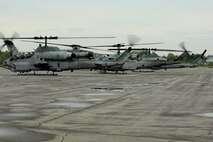 U. S. Marines of 2nd Marine Air Wing, Cherry Point, N.C., prepare AH-1 HueyCobras for a flight to Boston, Mass., in support of Marine Week Boston on May 3, 2010. Marine Week Boston provides an opportunity to increase public awareness of the Marine Corps' value to our nation's defense and to preserve and mature the Corps' relationship with the American people.