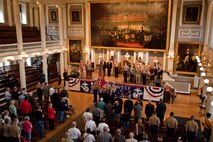 Marines, families and Boston residents converged on the historic Faneuil Hall May 3, 2010 to proclaim May 3-9 Marine Week Boston. Marine Week is an opportunity to share the Corps' culture, history and tradition with Bostonians and for them to learn about the Corps' value to the nation.
