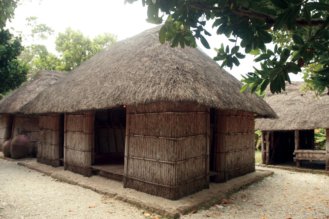 The House of Yonaguni at the Native Okinawan Village at Ocean Expo Park in Motobu is one of many farmhouses that would be in a feudal-era village.