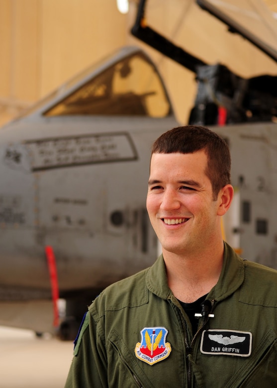1st Lt. Dan Griffin is a student in the A-10C Pilot Initial Qualification course, upon completion of this course he will be a fully qualified A-10C pilot. (U.S. Air Force photo/Airman Jerilyn Quintanilla)
