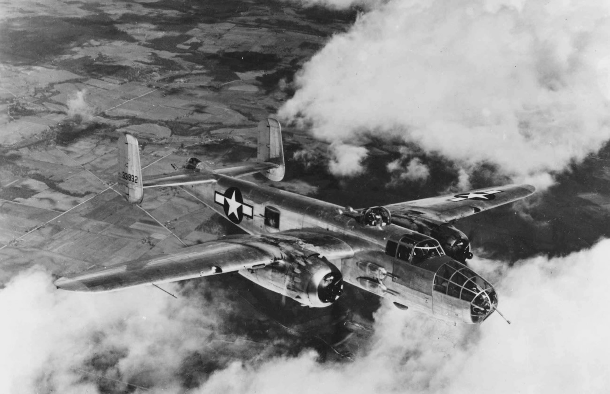 The North American B-25 Mitchell will be one of the aircraft performing in the air show.  The design for the B-25 was accepted on August 10, 1939 as part of the Army Air Corps search for a medium bomber. It was made immortal on April 18, 1942 when it became the first U.S. aircraft to bomb the Japanese mainland. This was the aircraft flown by Lt. Col. James Doolittle. It was the heaviest plane at the time to be flown from a ship at sea. Today, approximately 34 remain flying, most as war birds, and at least one as an aerial camera platform in Hollywood. 