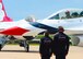 DYESS AIR FORCE BASE, Texas-- The United States Air Force Thunderbirds prepare for take-off during the Dyess Big Country air fest here, May 1. The Big Country air fest is held every other year on Dyess Air Force Base and features various aircraft performances as well as static displays. The air fest is held to bring the Abilene and Dyess communities together to demonstrate the capabilities of the Air Force. (U.S. Air Force photo/ Senior Airman Stephen Reyes)
