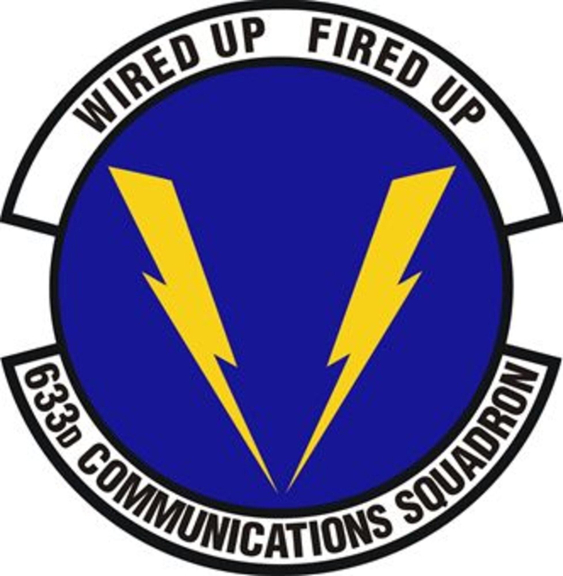 633d Communications Squadron shield (color) provided by 633 ABW Public Affairs office.