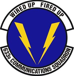 633d Communications Squadron shield (color) provided by 633 ABW Public Affairs office.