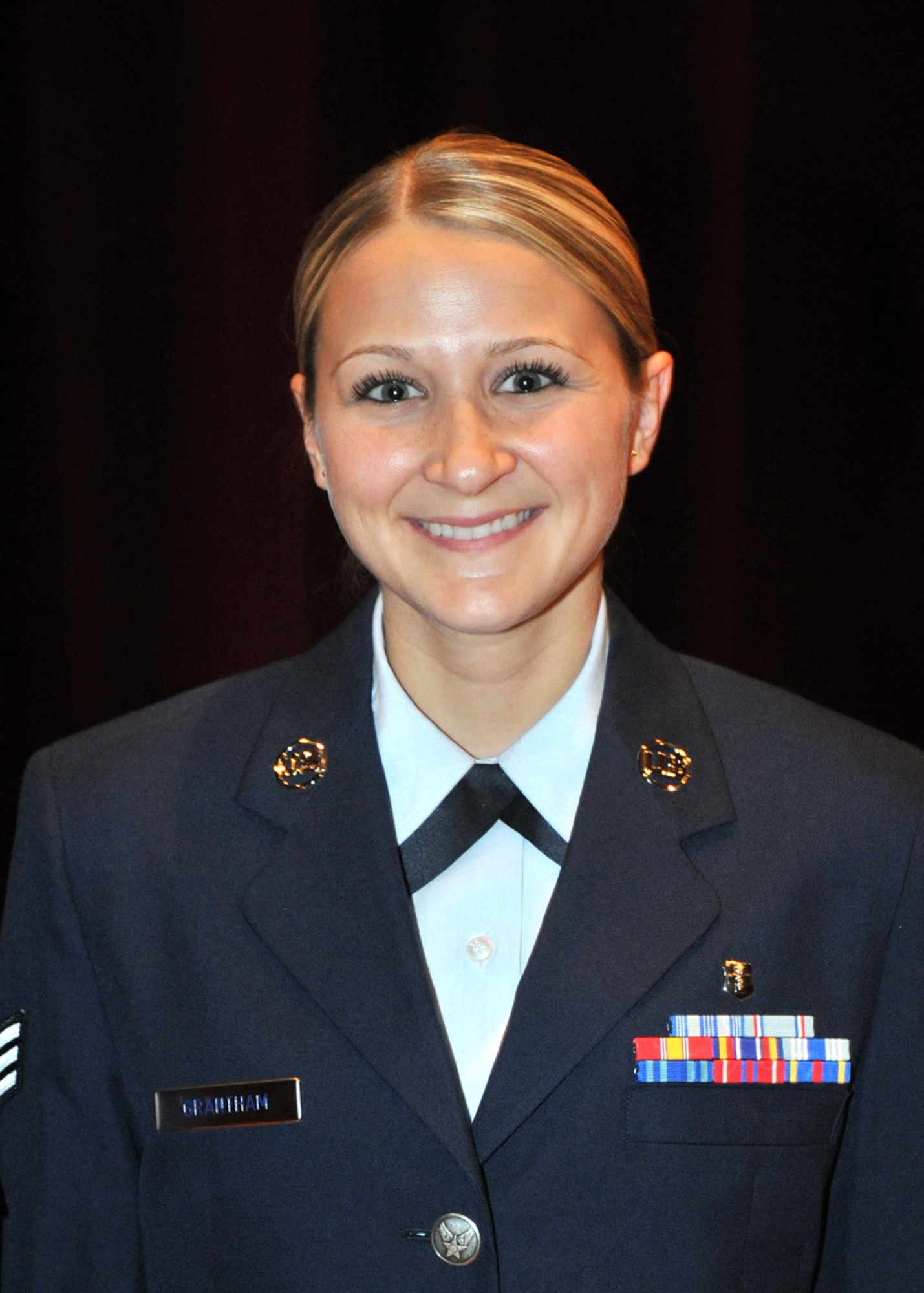 Senior Airman Candace Grantham, 81st Aerospace Medicine Squadron, earned a CCAF degree in public health technology.  She’ll attend the University of Southern Mississippi to work toward a bachelor’s degree in nursing.  (U.S. Air Force photo by Adam Bond)
