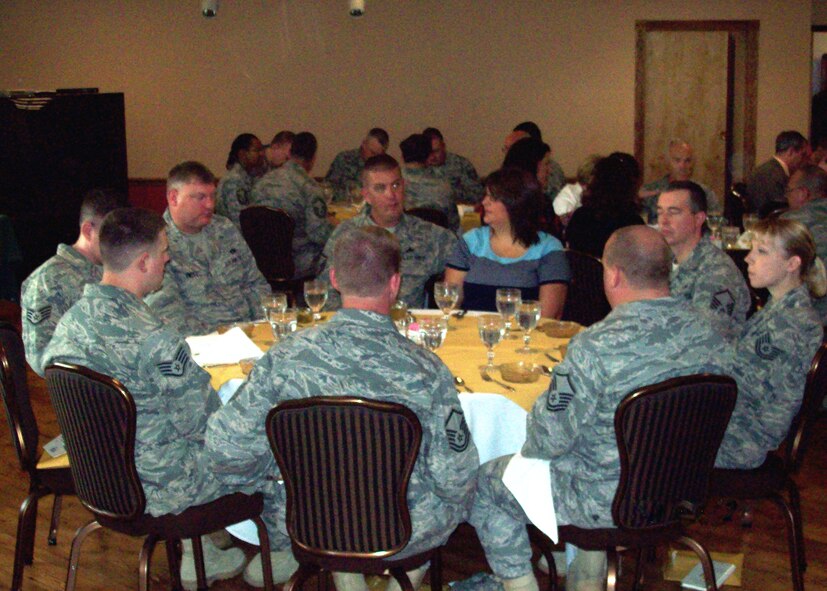 The Deployer?s luncheon hosted by the 914 Integrated Delivery System and sponsored by Friends and Family Support, May 2, 2010, Falcon Club, Niagara Falls NY. The purpose of the luncheon was to bring those deployed together with both on base and off base resources, agencies and services to ensure that members and their families have the tools and resources needed to be successful from a support perspective. This is also a venue to speak about the Yellow Ribbon Program as well as to sign members up to attend the event. (U.S. Air Force photos by Master Sgt. Martin J. Viggato)