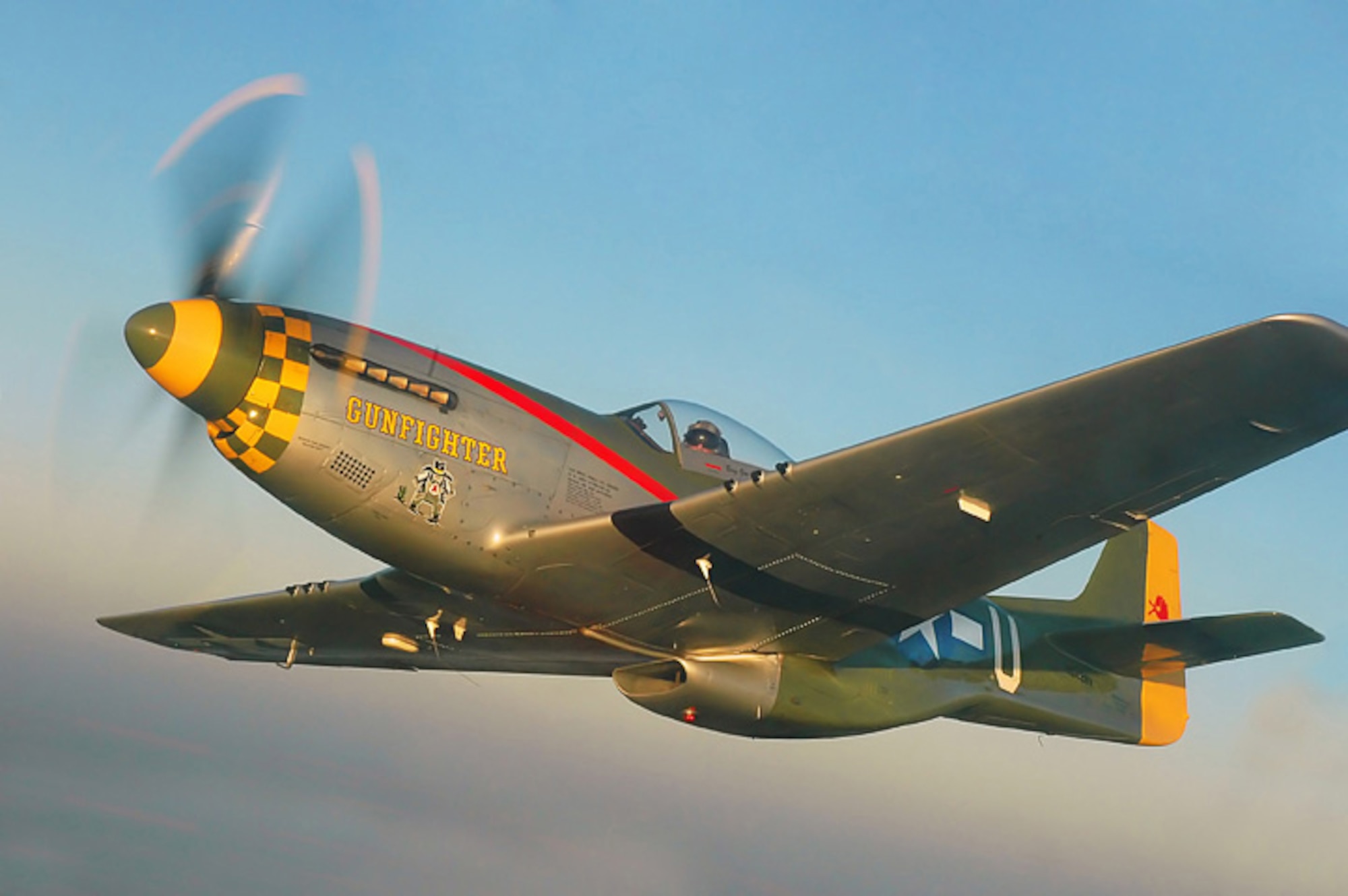 The P-51 Mustang is one of the historical aircrafts flying at ShawFest. The first Mustang took to the air on October 26, 1940 as an advanced version of North American Aviation P-40 designed in 1933. It reached speeds around 382 miles per hour, exceeding the speeds of the old design. It quickly became one of the elite aircrafts in the aviation world. They destroyed over 4,900 enemy aircraft in World War II in the European theatre and were used as dive-bombers, bomber escorts, ground attackers, interceptors, trainers and transports. 