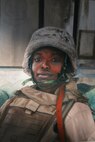 Sgt. Kristopher J. Battles, the combat artist with the National Museum of the Marine Corps, painted a portrait of a Marine captain from Marine Medium Tiltrotor Squadron 263, Marine Corps Air Station New River, N.C. - based, while deployed to Al Asad, Iraq. Battles featured some of his art, May 5, 2010, at the John F. Kennedy School of Government for Harvard University.