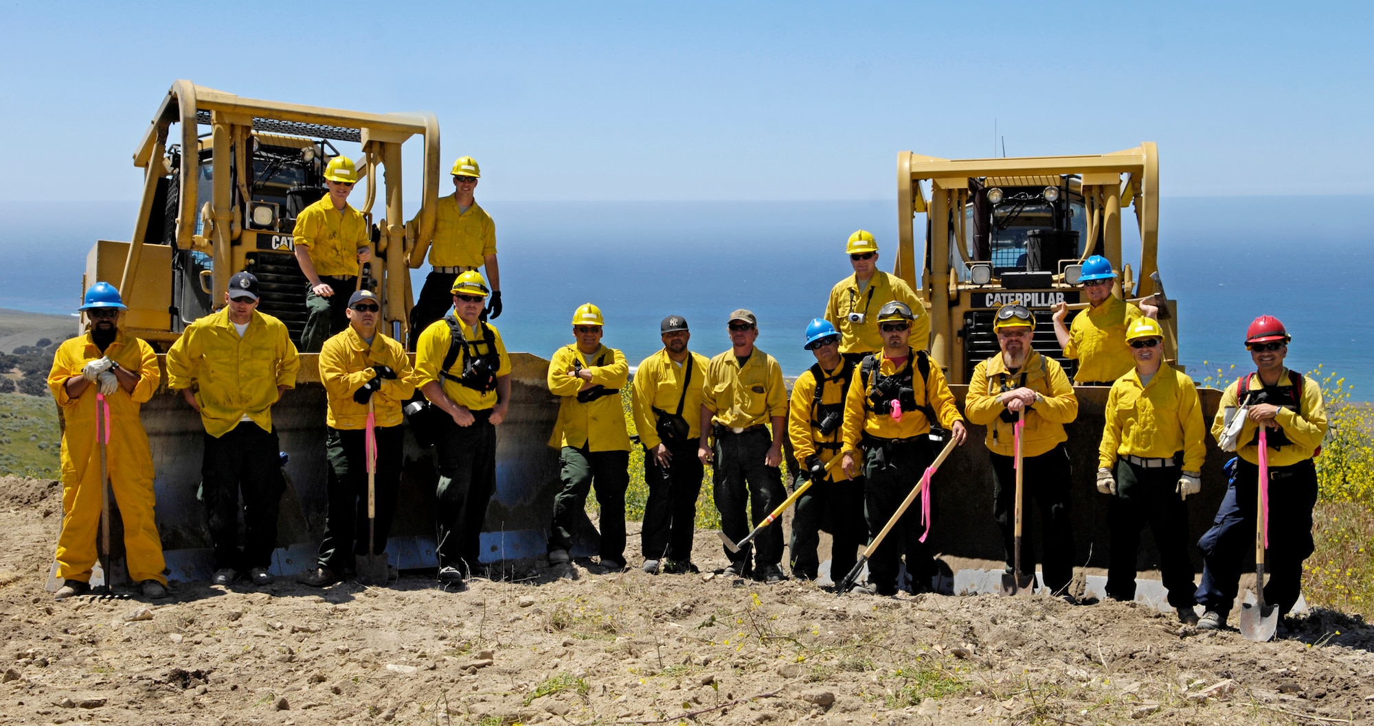 VANDENBERG AIR FORCE BASE, Calif. - Members from the 30th Civil Engineer Squadron, including the horizontal construction flight and the Vandenberg wildland fire dozer team are currently attending the Wildland Fire Dozer Academy training here April 26 to May 7. (U.S. Air Force photo/Senior Airman Andrew Lee) 