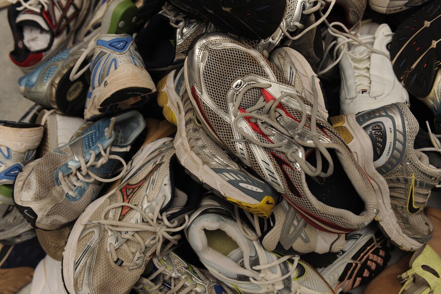 VALDOSTA, Ga. -- With the assistance of Moody Airmen and the local community, Soles4Souls has collected nearly 2,000 pairs of shoes for Haiti children. The deadline for donating shoes to the nonprofit organization will be the end of May. (U.S. Air Force photo by Airman 1st Class Benjamin Wiseman/RELEASED)