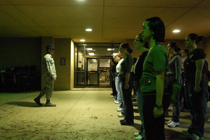 Chief Master Sergeants, including command chiefs and first sergeants, gather at Lackland Air Force Base, Texas to get a closer look at basic military training and everything involved.(U.S. Air Force photo/Airman 1st Class Brian McGloin)