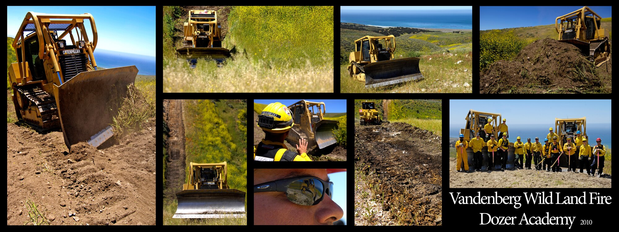 VANDENBERG AIR FORCE BASE, Calif. -- Photographs taken from the Vandenberg Wildland Fire Dozer Academy training here Tuesday, May 4, 2010. (U.S. Air Force photo illustration/Senior Airman Andrew Lee)