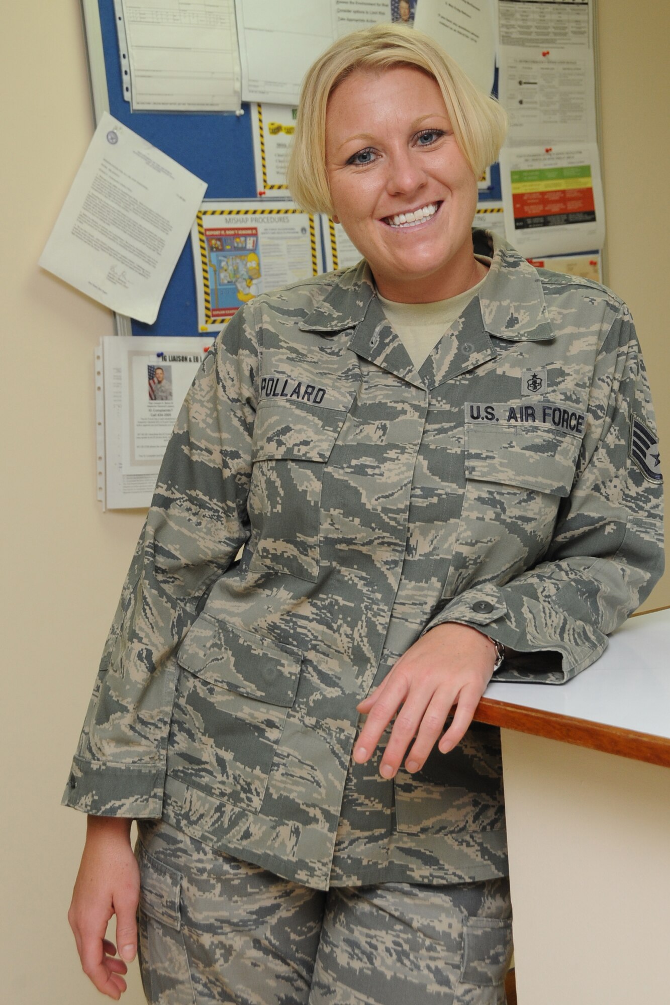 Staff Sgt. Nicole Pollard, 380th Expeditionary Medical Group Medical Technician, " To  Quinten- Mommy loves and misses you very much! See you Soon!" Sergeant Pollard is deployed from the 10th Medical Group, USAF Academy, Colo., and is a Native of Clovis, N.M. (U.S. Air Force photo/Senior Airman Jenifer H. Calhoun/Released)
