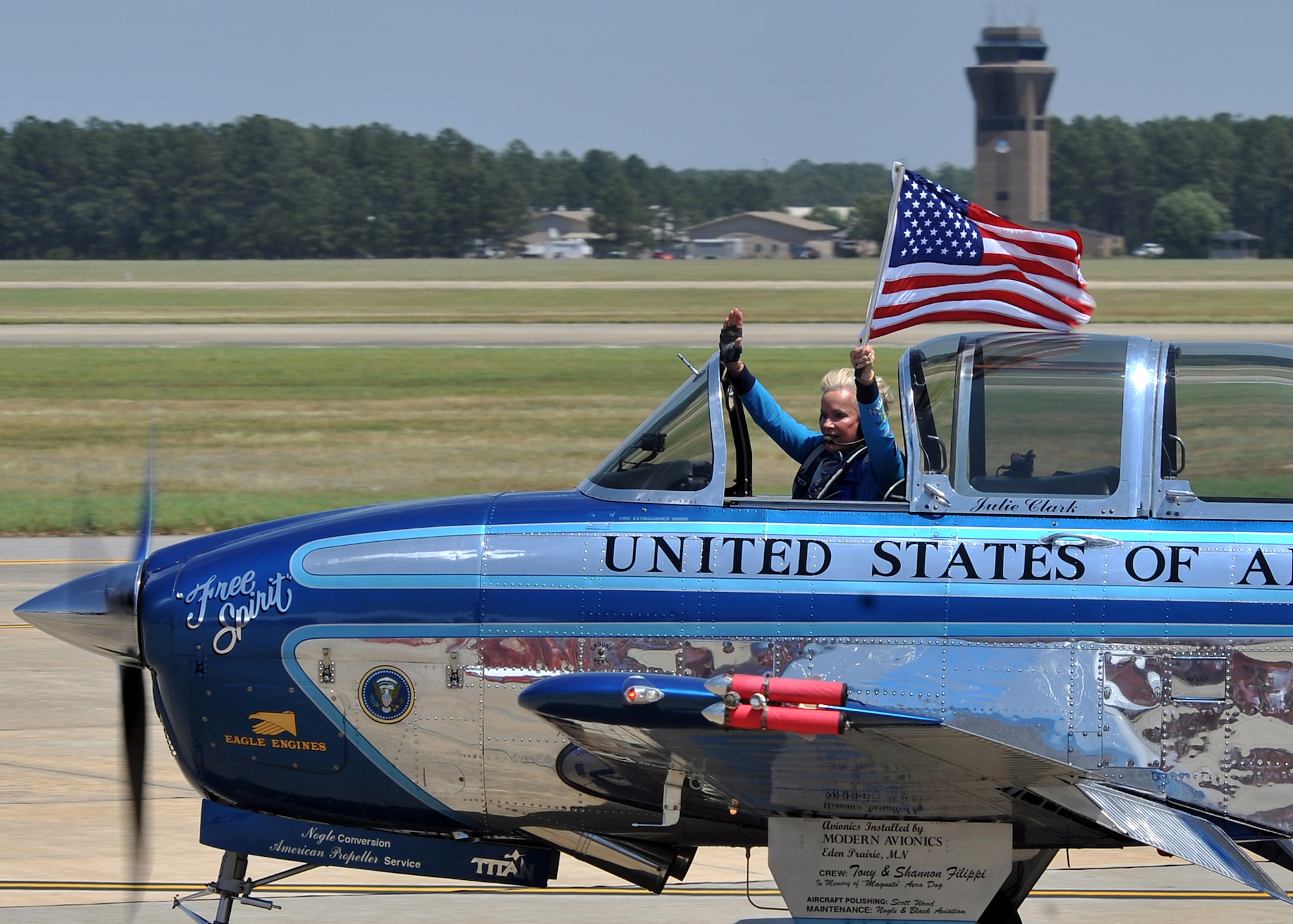 100508-F-4406D-103 
SHAW AIR FORCE BASE, S.C.-More than 80, 000 people attended ShawFest, the biennial air show held here May 8-9, 2010.  Shaw presented numerous static displays of various aircraft for all spectators to view and to tour through. The famous Thunderbirds closed out the show with numerous aerobatics that left the crowd impressed. (U.S. Air Force photo/Airman 1st Class Tabatha L. Duarte)