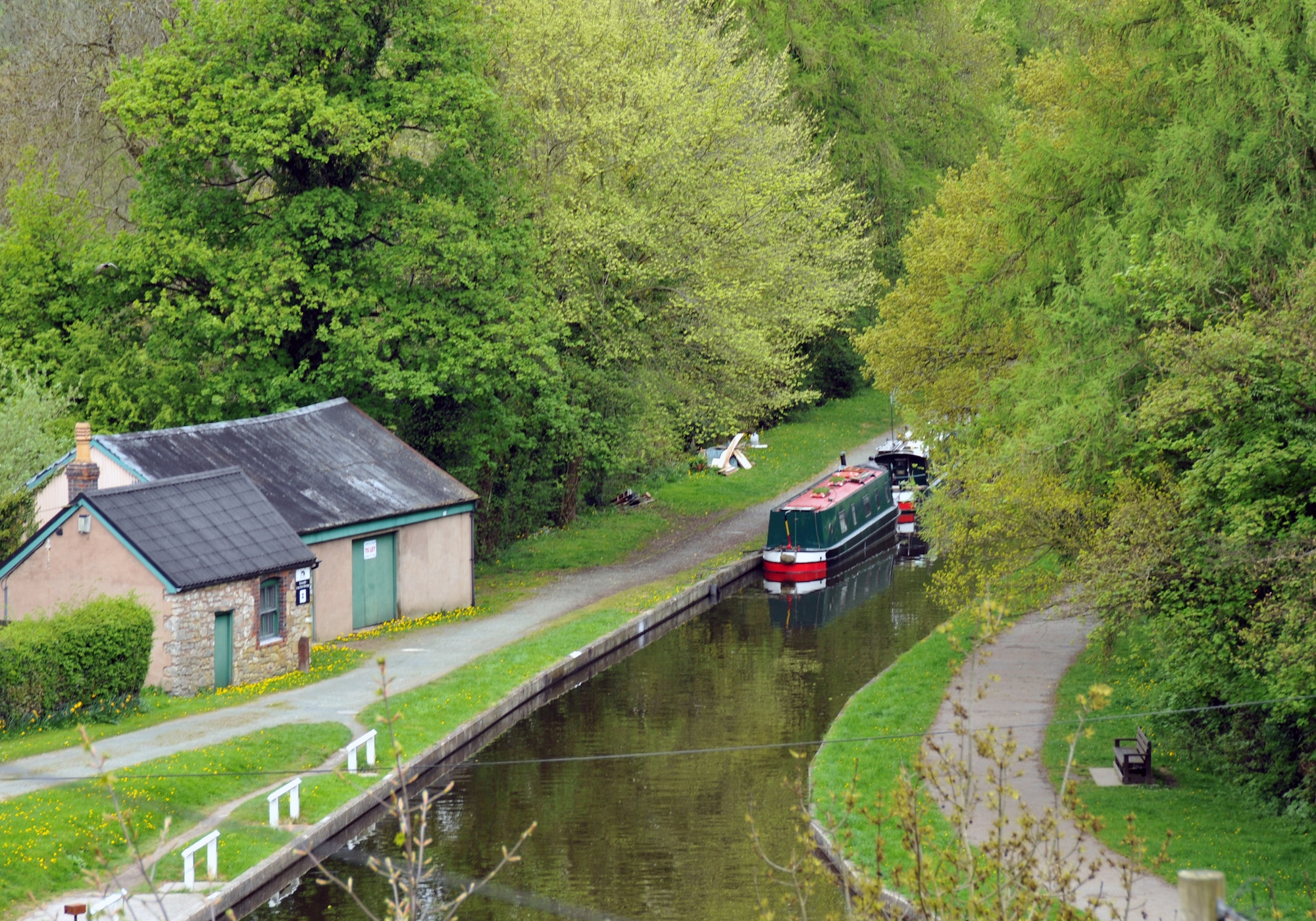 SNOWDONIA, Wales – Two boats are docked along an aqueduct in the Snowdonia National Park, Wales. The scenic views are breathtaking and much of the local population speaks Welsh – a form of Gaelic. (U.S. Air Force photo/ Tech. Sgt. Kevin Wallace)