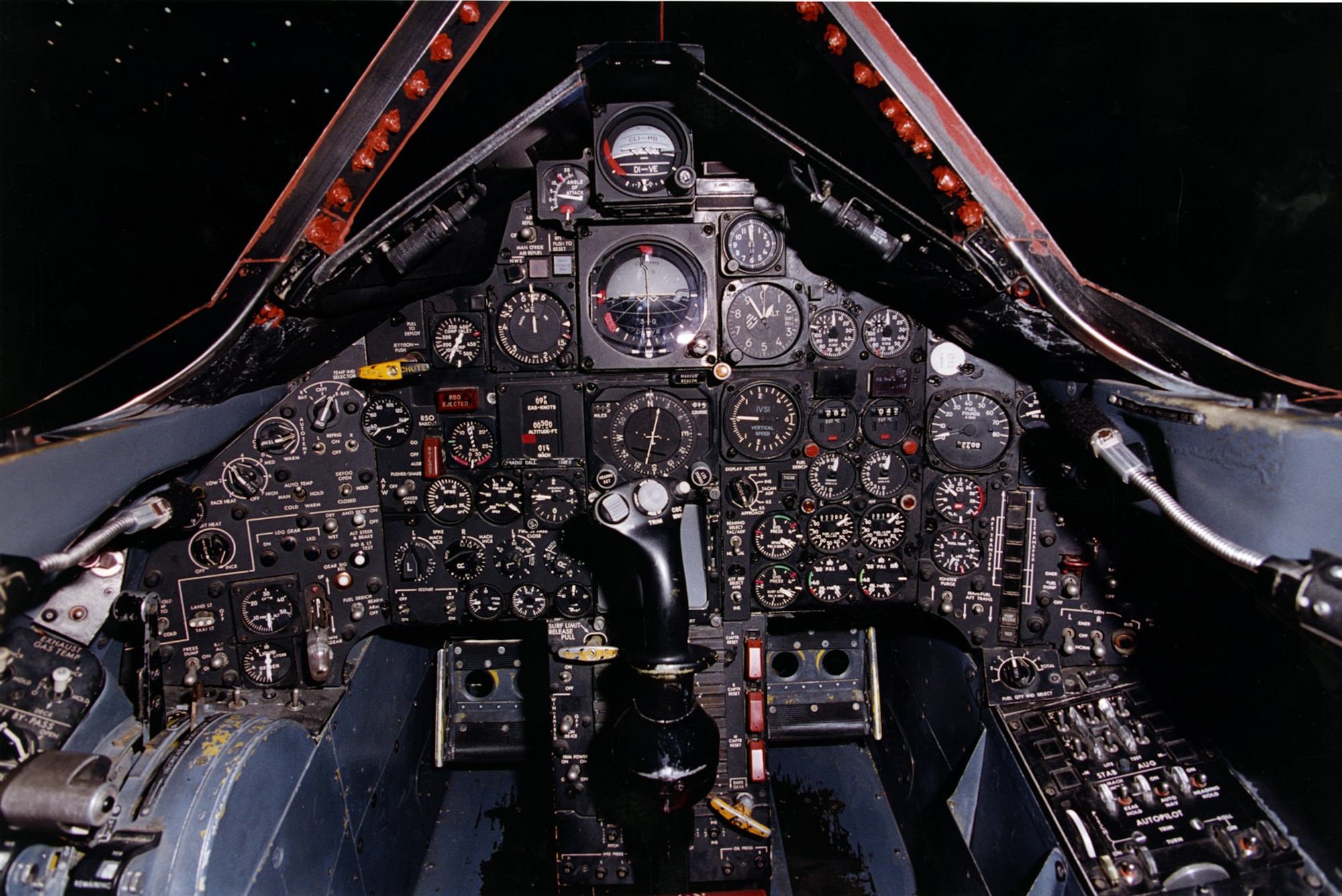 DAYTON, Ohio -- Lockheed SR-71A cockpit at the National Museum of the United States Air Force. (U.S. Air Force photo)