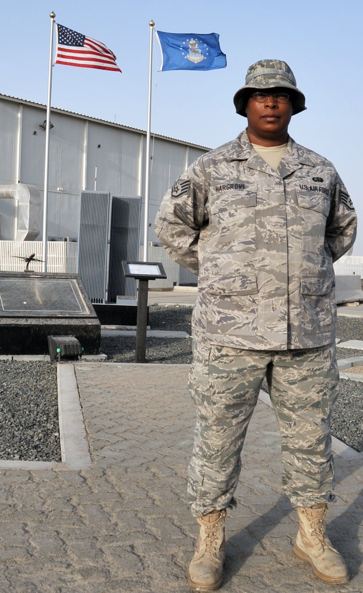 Staff Sgt. Rosetta Hargrove is the services journeyman with the 380th Expeditionary Force Support Squadron of the 380th Air Expeditionary Wing at a non-disclosed base in Southwest Asia. Here he is pictured on May 10, 2010. She is an Air National Guard Airman deployed from the 127th Force Support Squadron at Selfridge Air National Guard Base, Mich., and her hometown is Detroit, Mich. (U.S. Air Force Photo/Master Sgt. Scott T. Sturkol/Released)