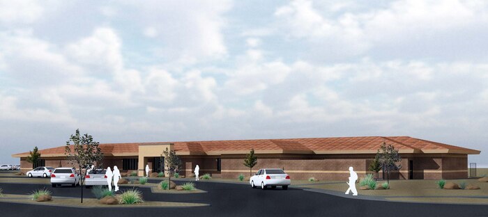 NELLIS AIR FORCE BASE, Nev.-Pictured above, is an architectural rendering of the future Nellis Air Force Base Child Development Center 2. The project is scheduled to be completed by spring of 2011. (Courtesy graphic)