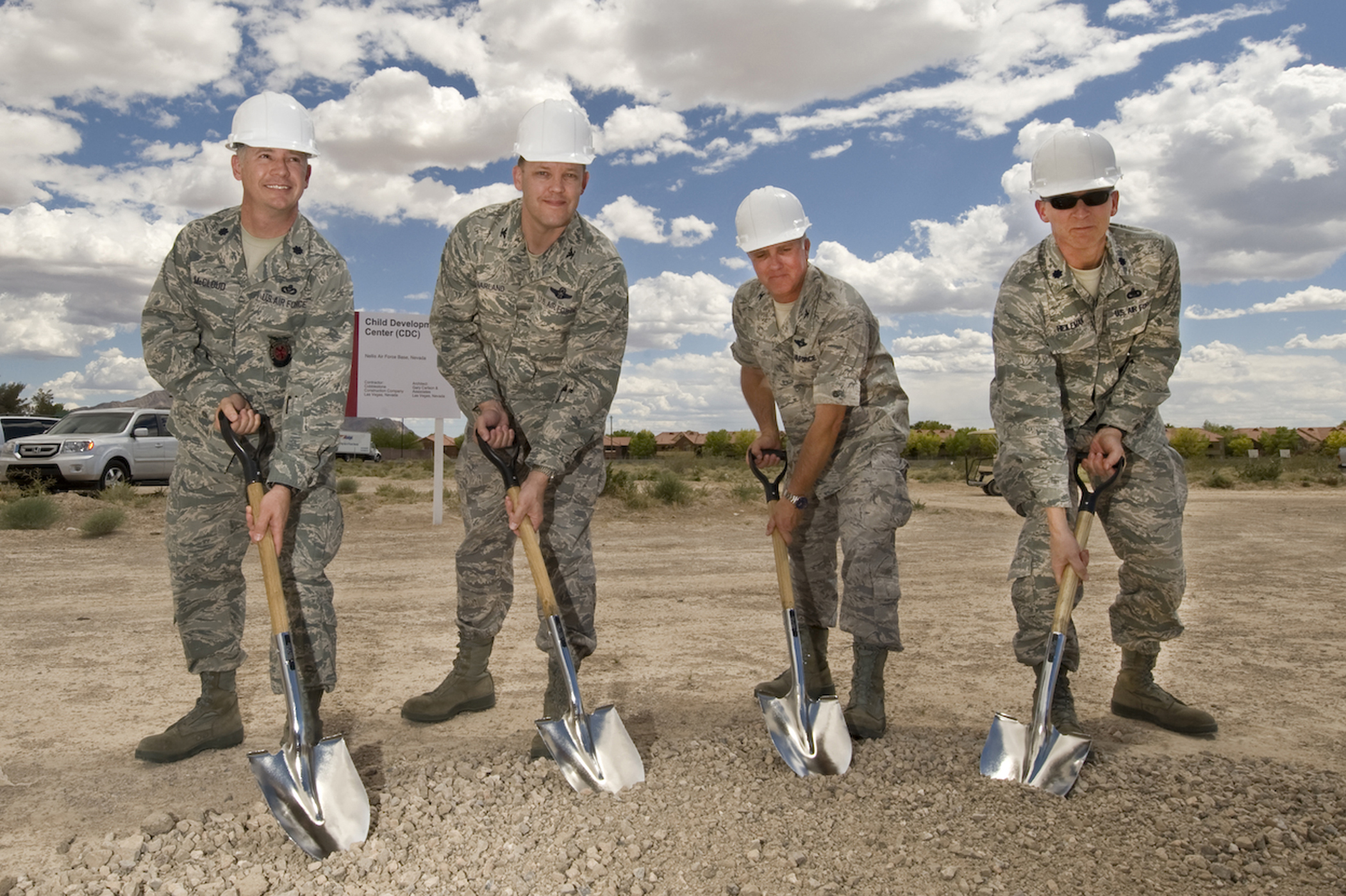 Nellis breaks ground for two new child development centers > Nellis Air
