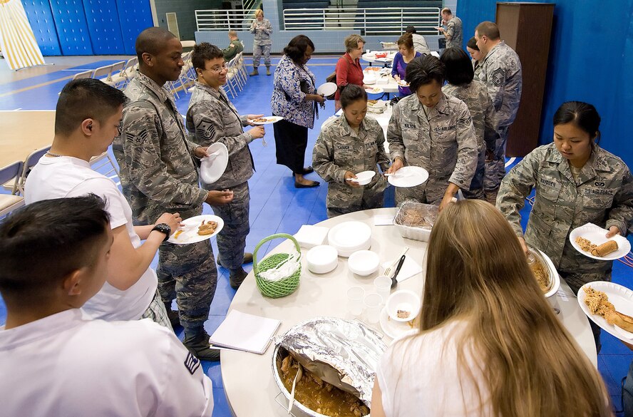 Team Dover members came to taste food contest samples for the Asian-Pacific American Heritage Month Kick-Off Event May 7. Cooking classes, martial arts demonstrations and a food contest took place at the Spiritual Life Center. (U.S. Air Force photo/Jason Minto)