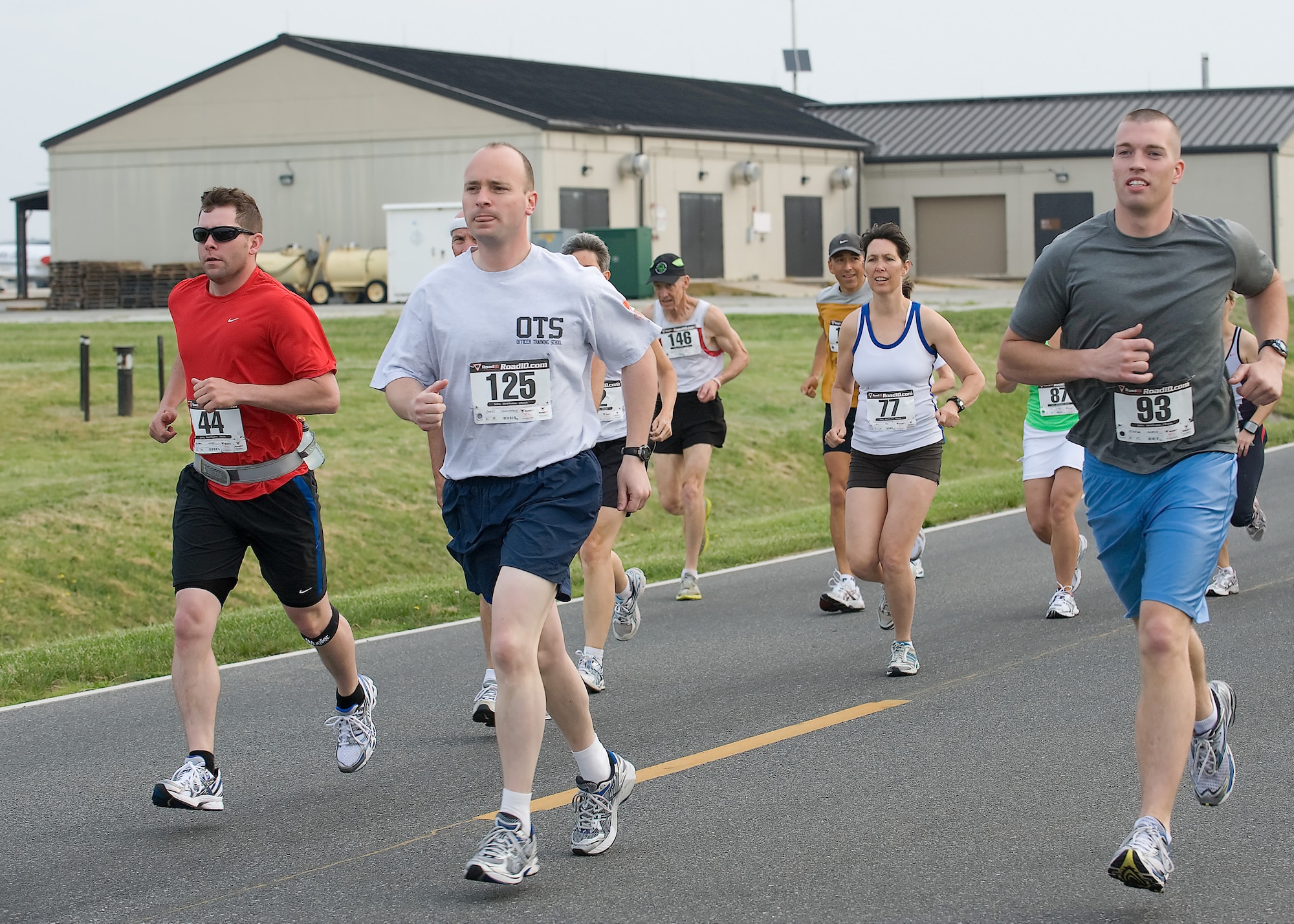 Runners participate in the Dover Air Force Base Heritage Half Marathon May 8. Both servicemembers and civilians ran in the marathon, which was open to all runners.  (U.S. Air Force photo/Brianne Zimny)