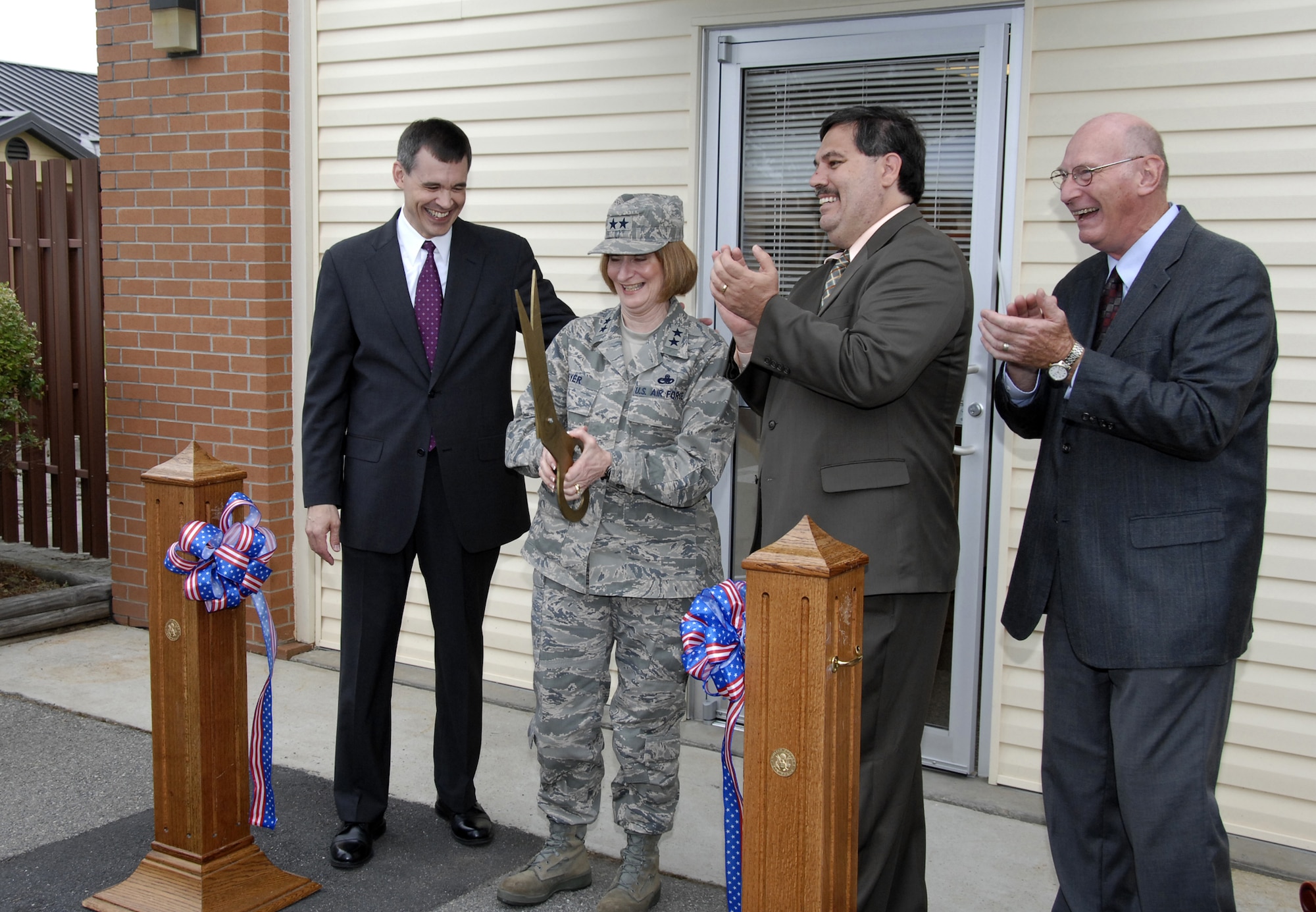A ribbon cutting ceremony and open house was held Tuesday for ADR’s new location at the former housing office on Macon Street. U. S. Air Force photo by Claude Lazzara